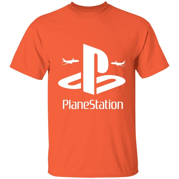 planestation logo shirt orange