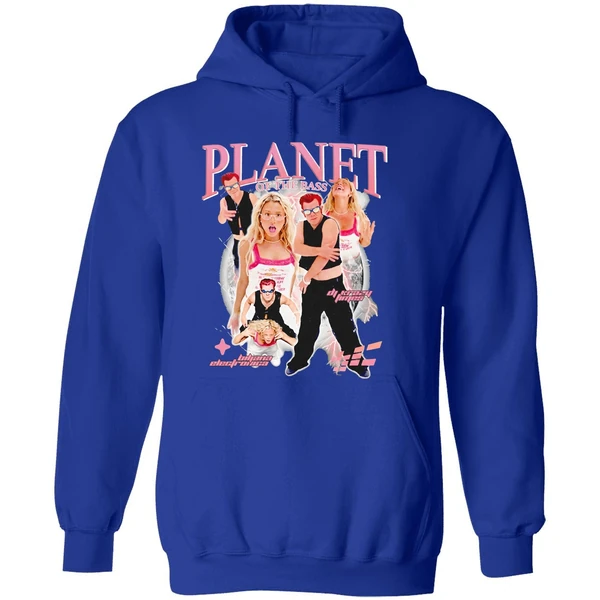Planet Of The Bass Dj Crazy Times And Ms Biljana Electronica Hoodie - Image 7