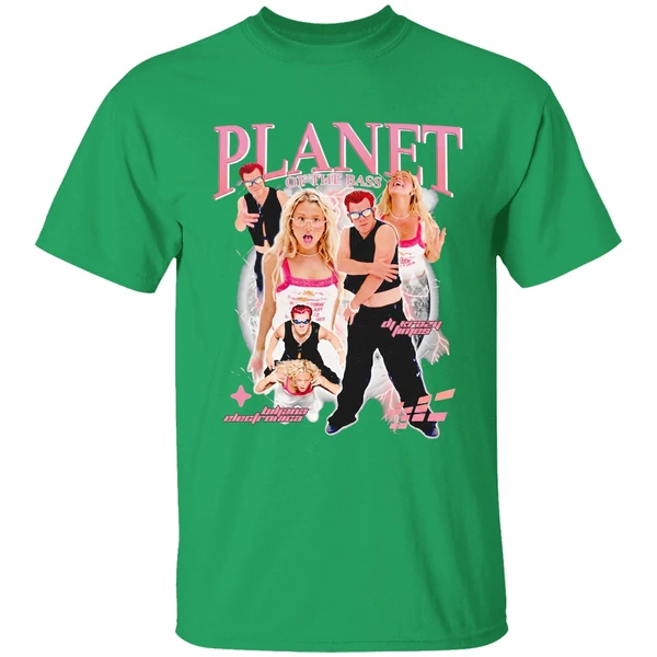 Planet Of The Bass Dj Crazy Times And Ms Biljana Electronica Shirt - Image 2