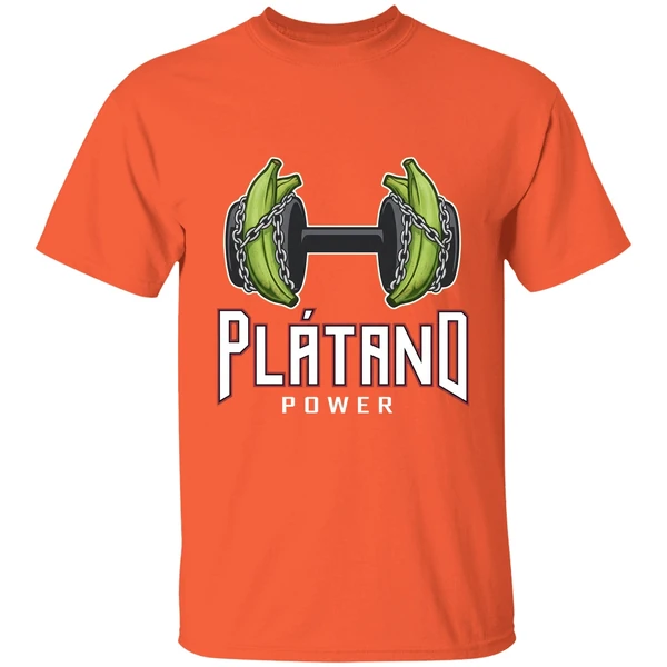 platano power dominican baseball weights with plantain shirt orange