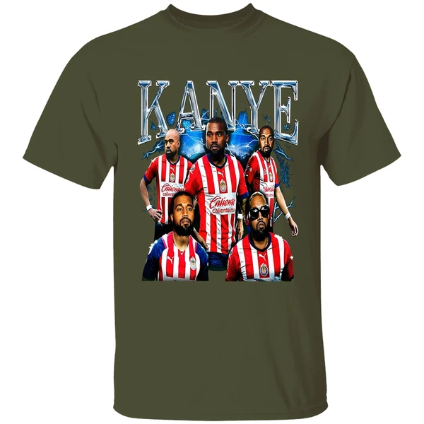 playera kanye west jersey chivas shirt militarygreen