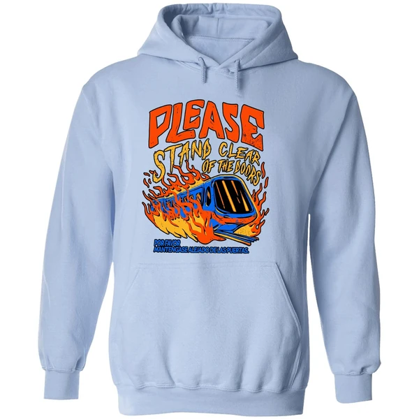 Please Stand Clear Of The Doors Por Favor Mantengase Alejado De Las Puertas Hoodie - Image 4
