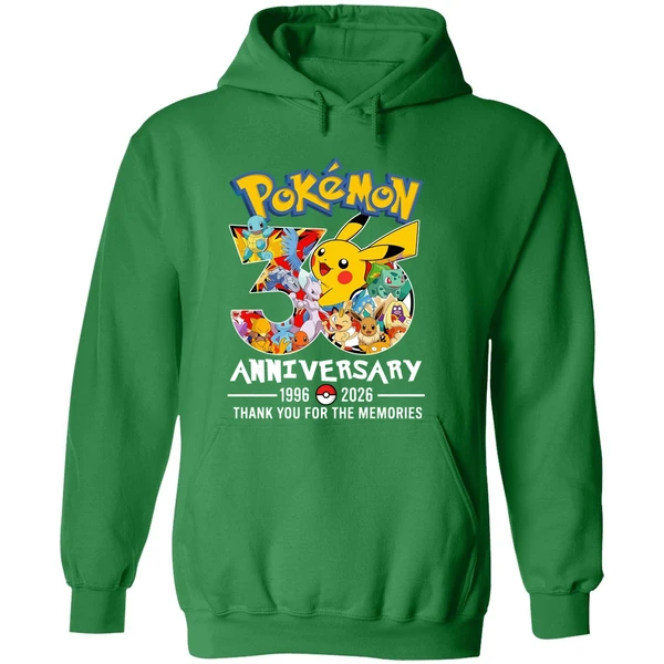 Pokemon 30th Anniversary 1996 2026 Thank You For The Memories Hoodie - Image 2