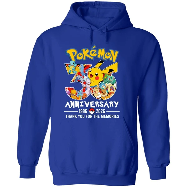 Pokemon 30th Anniversary 1996 2026 Thank You For The Memories Hoodie - Image 7