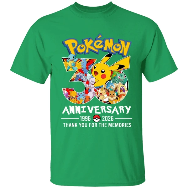 Pokemon 30th Anniversary 1996 2026 Thank You For The Memories Shirt - Image 2