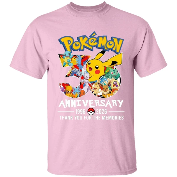 Pokemon 30th Anniversary 1996 2026 Thank You For The Memories Shirt - Image 3