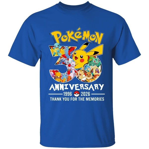 Pokemon 30th Anniversary 1996 2026 Thank You For The Memories Shirt - Image 8