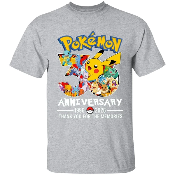 Pokemon 30th Anniversary 1996 2026 Thank You For The Memories Shirt - Image 9