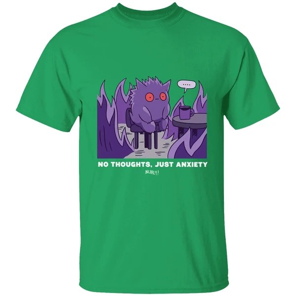 Pokemon Gengar No Thoughts Just Anxiety Shirt - Image 2