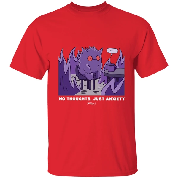 Pokemon Gengar No Thoughts Just Anxiety Shirt - Image 7