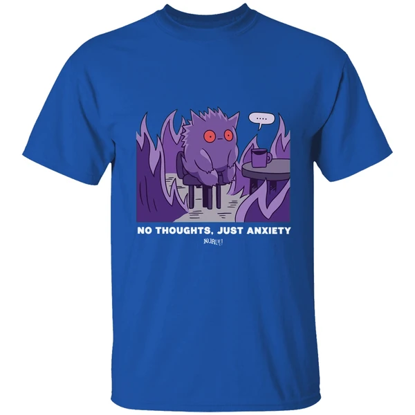 Pokemon Gengar No Thoughts Just Anxiety Shirt - Image 8