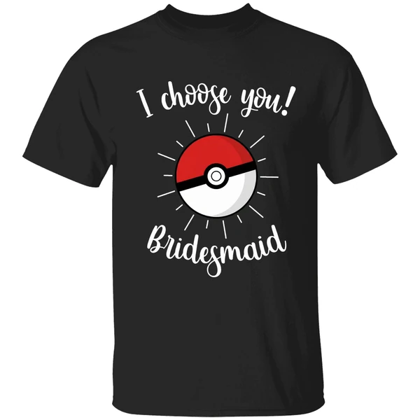Pokemon Wedding Matching Bridal Party Shirt