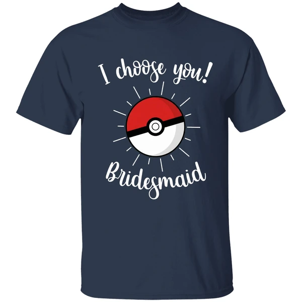 pokemon wedding matching bridal party shirt navy