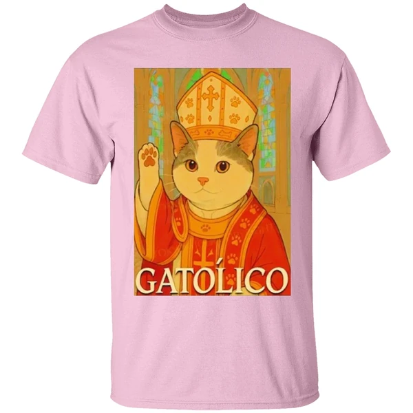 Pope Cat Gatolico Shirt - Image 2
