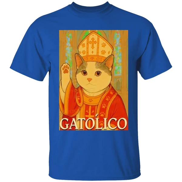 Pope Cat Gatolico Shirt - Image 7