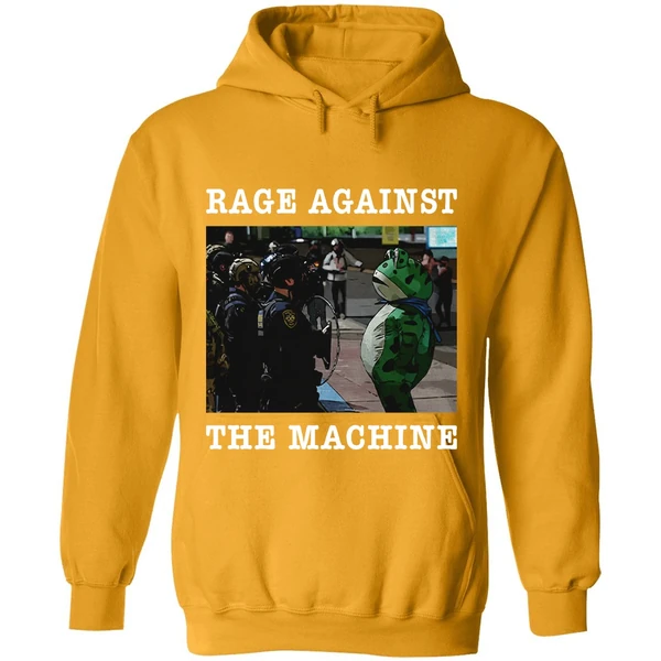 Portland Frog Protest Rage Against The Machine Hoodie