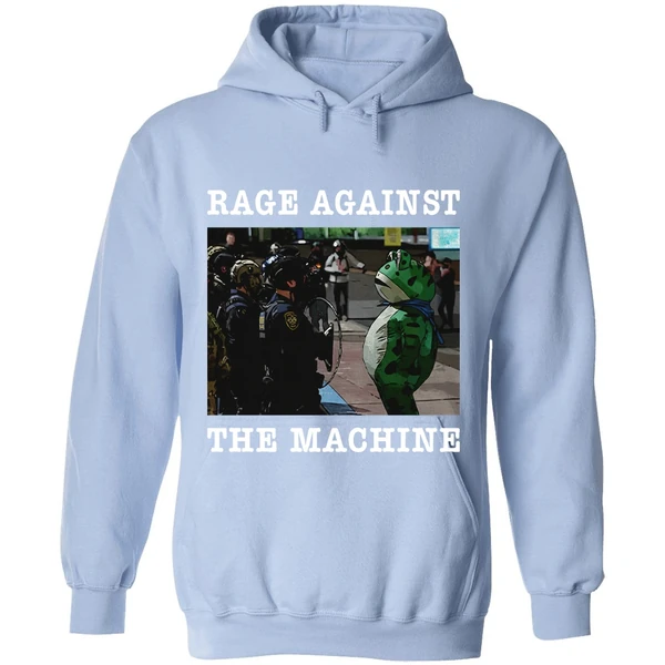Portland Frog Protest Rage Against The Machine Hoodie - Image 4