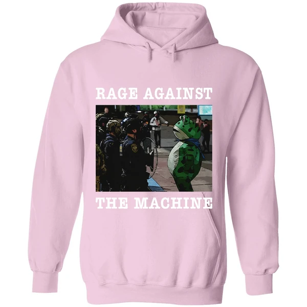 Portland Frog Protest Rage Against The Machine Hoodie - Image 5