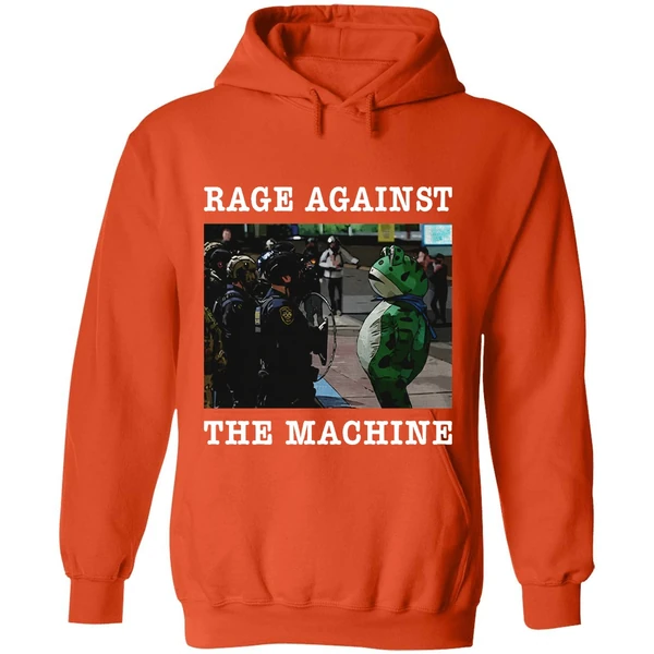 Portland Frog Protest Rage Against The Machine Hoodie - Image 6