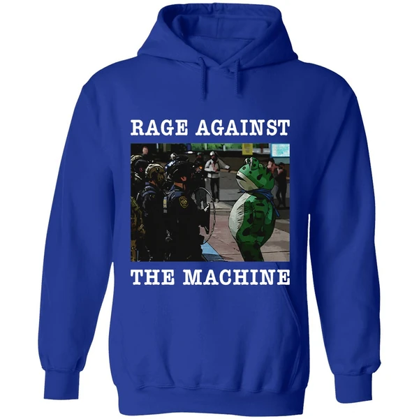 Portland Frog Protest Rage Against The Machine Hoodie - Image 7