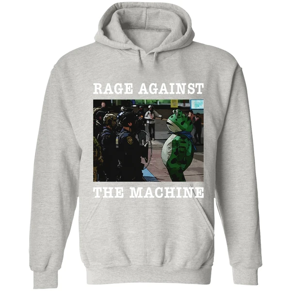 Portland Frog Protest Rage Against The Machine Hoodie - Image 9