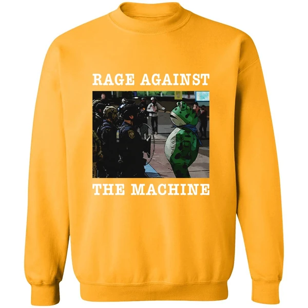 Portland Frog Protest Rage Against The Machine Sweashirt - Image 2
