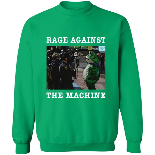 Portland Frog Protest Rage Against The Machine Sweashirt - Image 3