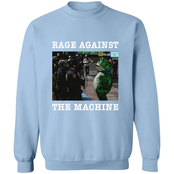 Portland Frog Protest Rage Against The Machine Sweashirt - Image 4