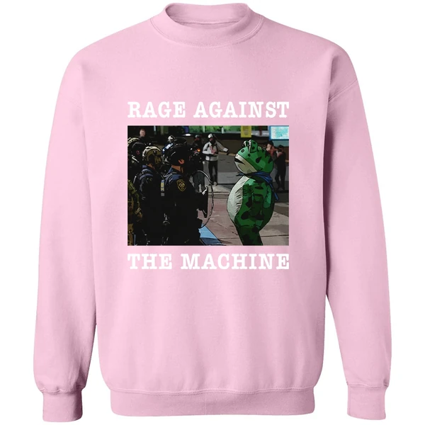 Portland Frog Protest Rage Against The Machine Sweashirt - Image 5