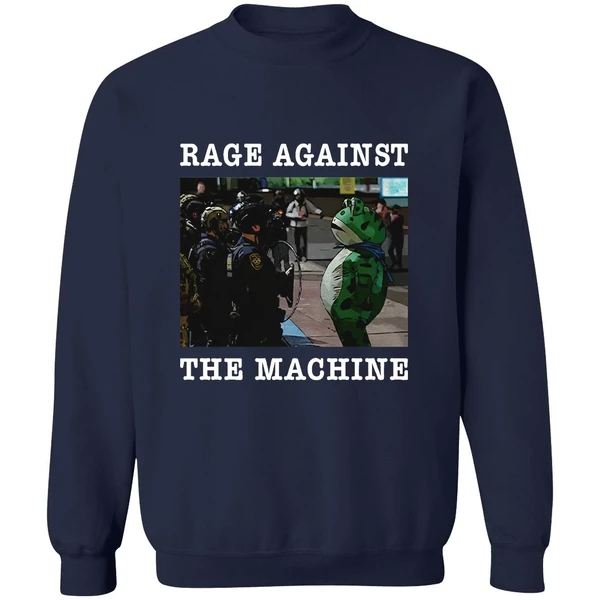 Portland Frog Protest Rage Against The Machine Sweashirt - Image 6