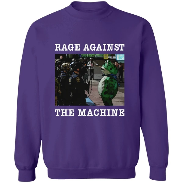 Portland Frog Protest Rage Against The Machine Sweashirt - Image 7