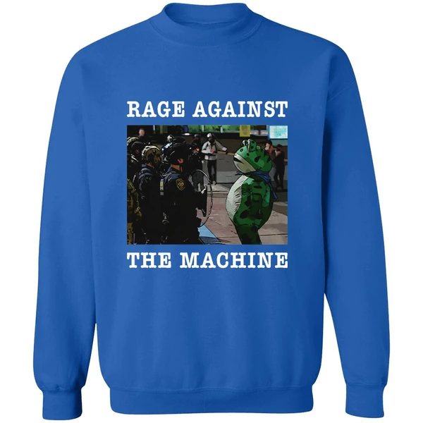 Portland Frog Protest Rage Against The Machine Sweashirt - Image 8