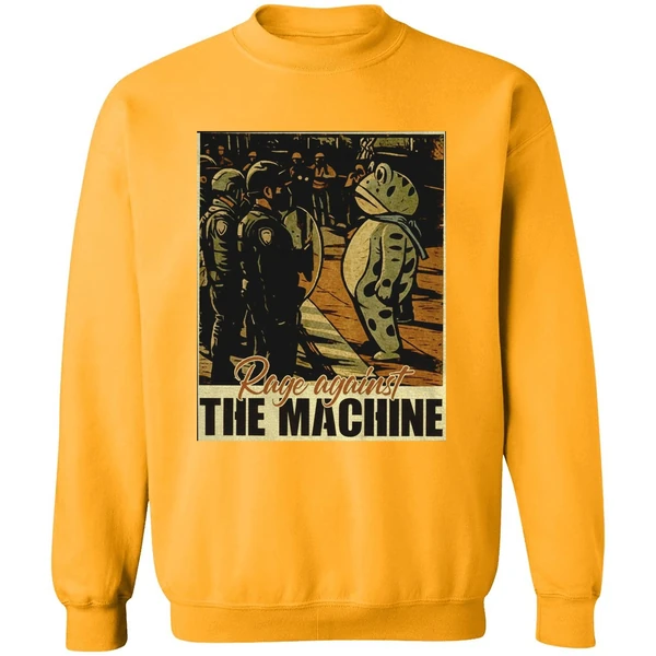 Portland Frog Protest Rage Against The Machine Vintage Sweatshirt - Image 2