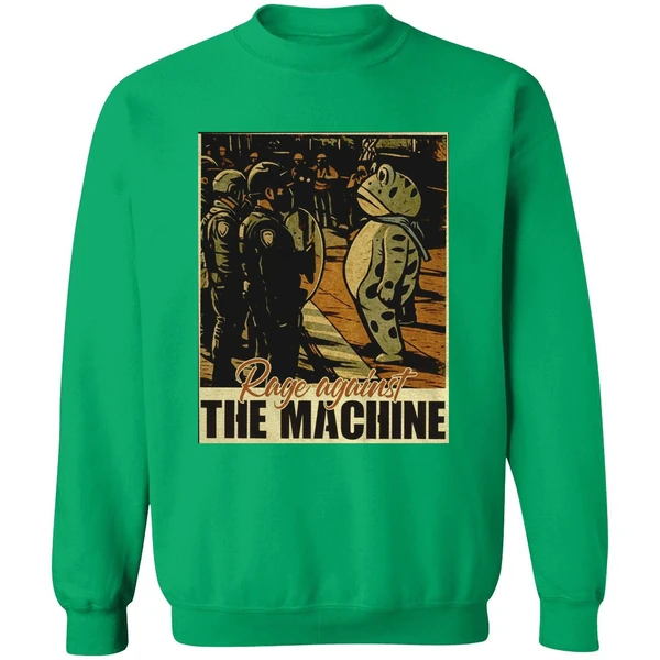 Portland Frog Protest Rage Against The Machine Vintage Sweatshirt - Image 3