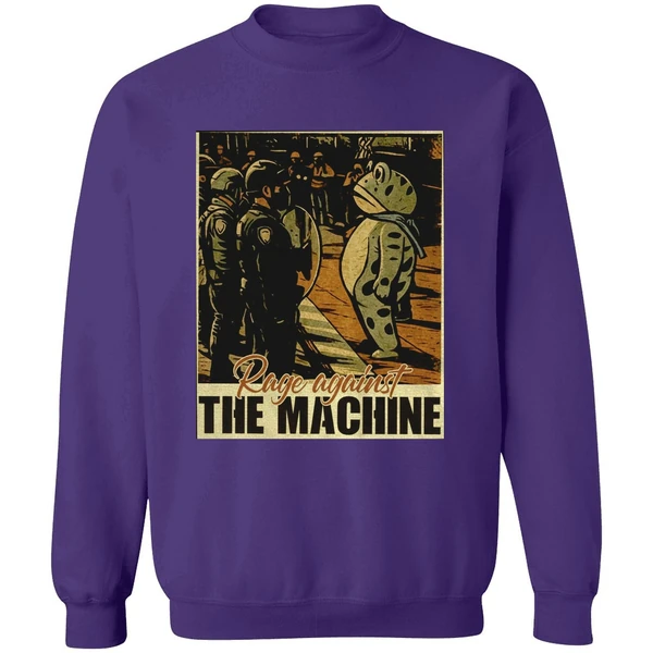 Portland Frog Protest Rage Against The Machine Vintage Sweatshirt - Image 7