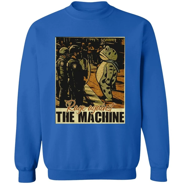 Portland Frog Protest Rage Against The Machine Vintage Sweatshirt - Image 8