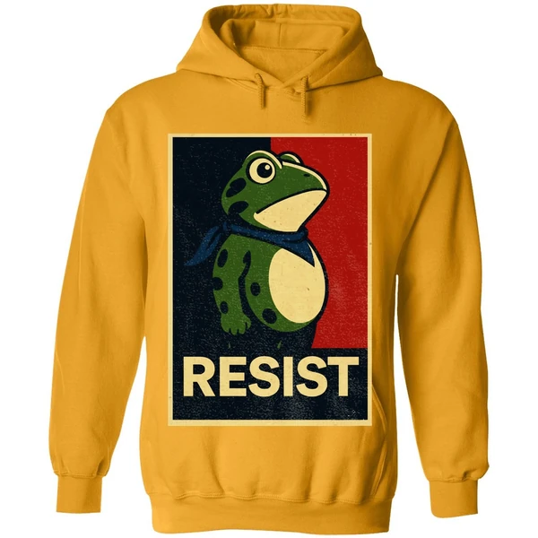 Portland Frog Resist Anti Fascism Political Graphic Hoodie