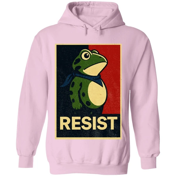 Portland Frog Resist Anti Fascism Political Graphic Hoodie - Image 5