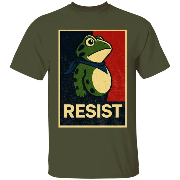 Portland Frog Resist Anti Fascism Political Graphic Shirt - Image 3