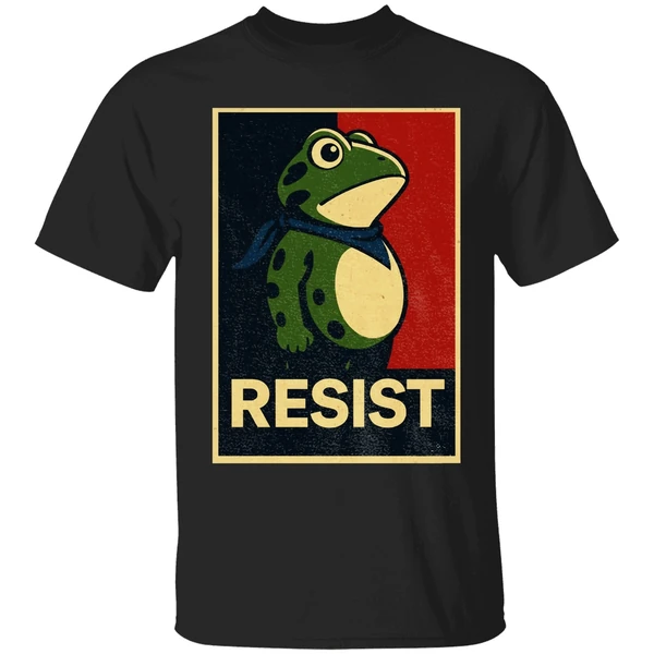 Portland Frog Resist Anti Fascism Political Graphic Shirt - Image 9