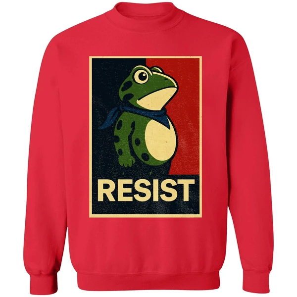 Portland Frog Resist Anti Fascism Political Graphic Sweatshirt