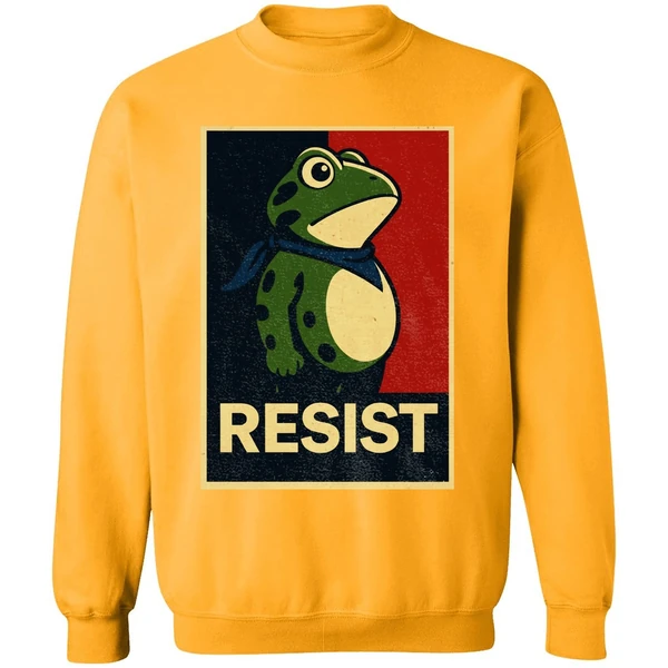 Portland Frog Resist Anti Fascism Political Graphic Sweatshirt - Image 2