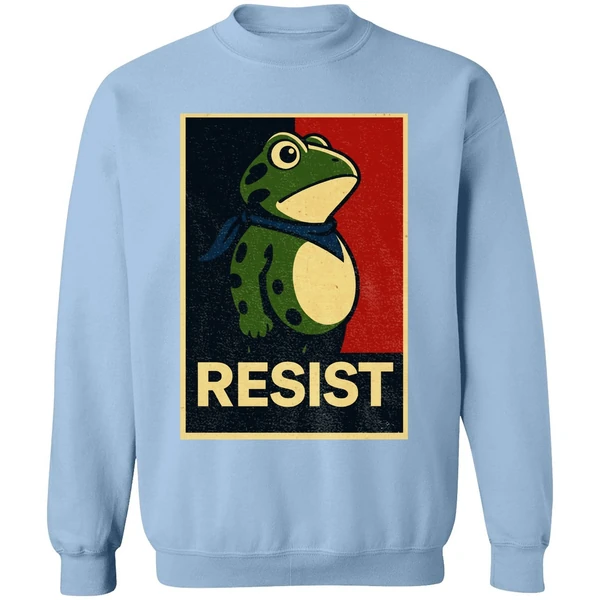 Portland Frog Resist Anti Fascism Political Graphic Sweatshirt - Image 4