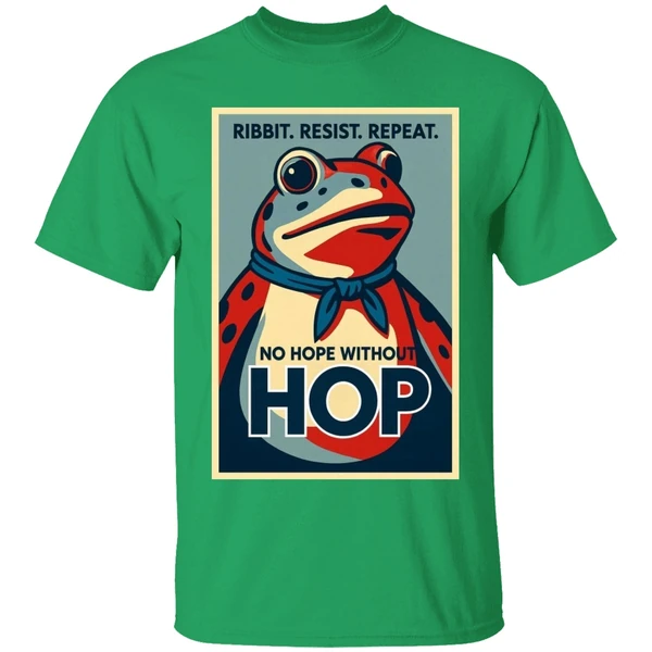 Portland Frog Ribbit Resist Repeat No Hope Without Hop Shirt - Image 7