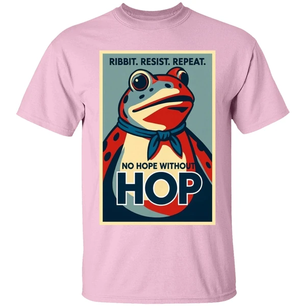 Portland Frog Ribbit Resist Repeat No Hope Without Hop Shirt - Image 2