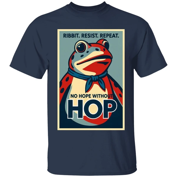 Portland Frog Ribbit Resist Repeat No Hope Without Hop Shirt - Image 4