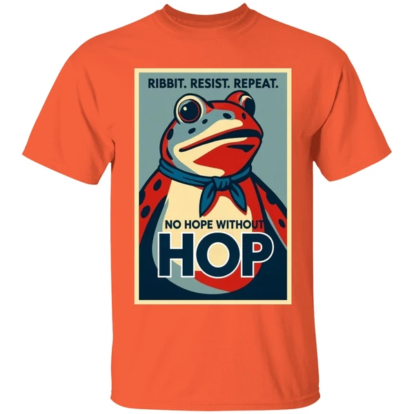 Portland Frog Ribbit Resist Repeat No Hope Without Hop Shirt - Image 5