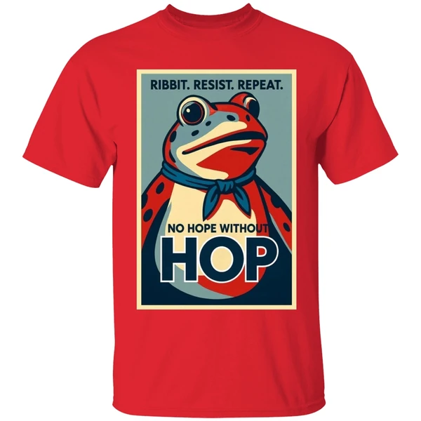 Portland Frog Ribbit Resist Repeat No Hope Without Hop Shirt - Image 6