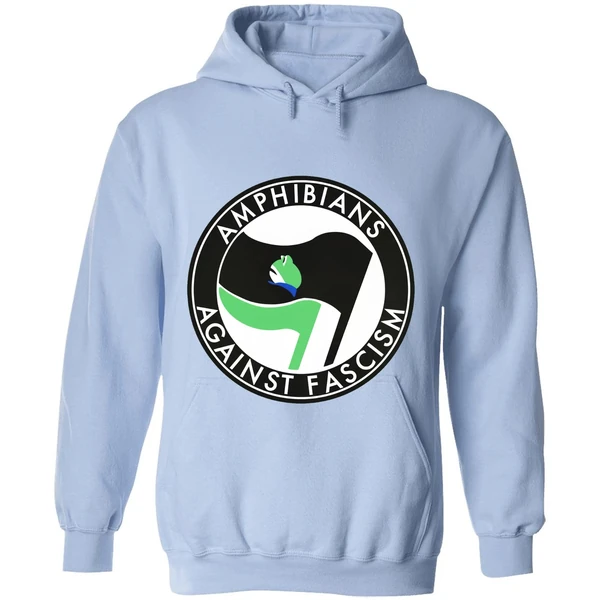 Portland Frogs Amphibians Against Fascism Antifa Hoodie - Image 4