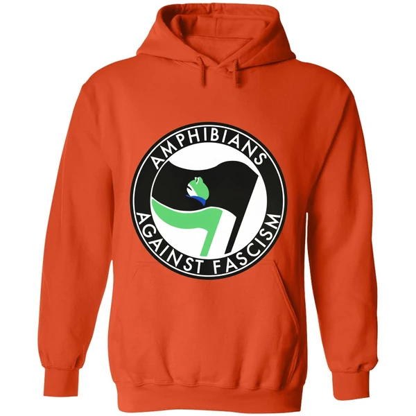 Portland Frogs Amphibians Against Fascism Antifa Hoodie - Image 6